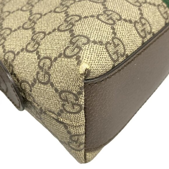 GUCCI Ophidia 499621 Dark Brown Beige Multi PVC Leather Shoulder Bag - Picture 9 of 16